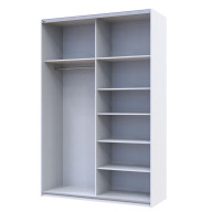 Шкаф купе Doros G-Caiser 2 Зеркала / 3 части 160х60х240 (42002102)  Белый