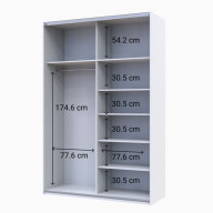 Шкаф купе Doros G-Caiser 1 ДСП / 1 Зеркало / 3 части 160х60х240 (42002103) Белый Шкаф купе Doros G-Caiser 1 ДСП / 1 Зеркало / 3 части 160х60х240 (42002103) Белый