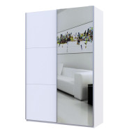 Шкаф купе Doros G-Caiser 1 ДСП / 1 Зеркало / 3 части 160х60х240 (42002103) Белый Шкаф купе Doros G-Caiser 1 ДСП / 1 Зеркало / 3 части 160х60х240 (42002103) Белый