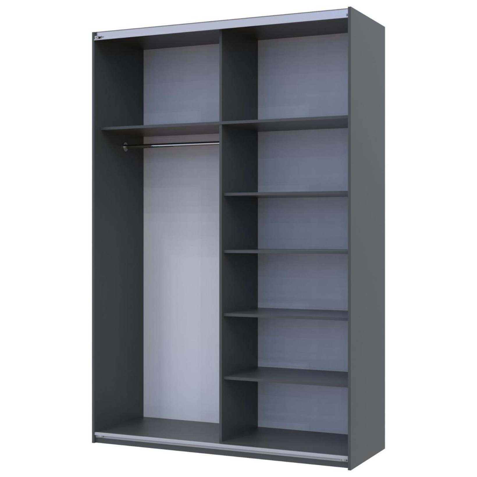 Шкаф купе Doros G-Caiser 1 ДСП / 1 Зеркало 160х60х240 (42005084) Графит