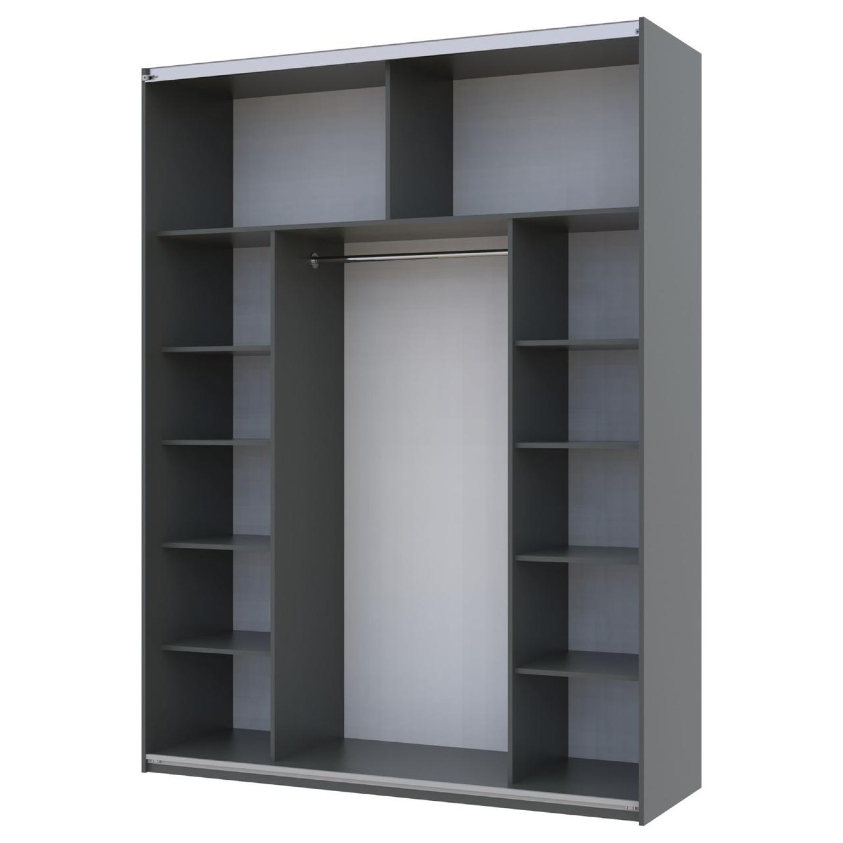 Шкаф купе Doros G-Caiser 2 ДСП / 3 части 180х60х240 (42005089) Графит