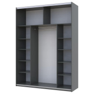 Шкаф купе Doros G-Caiser 2 ДСП / 3 части 180х60х240 (42005089) Графит Шкаф купе Doros G-Caiser 2 ДСП / 3 части 180х60х240 (42005089) Графит