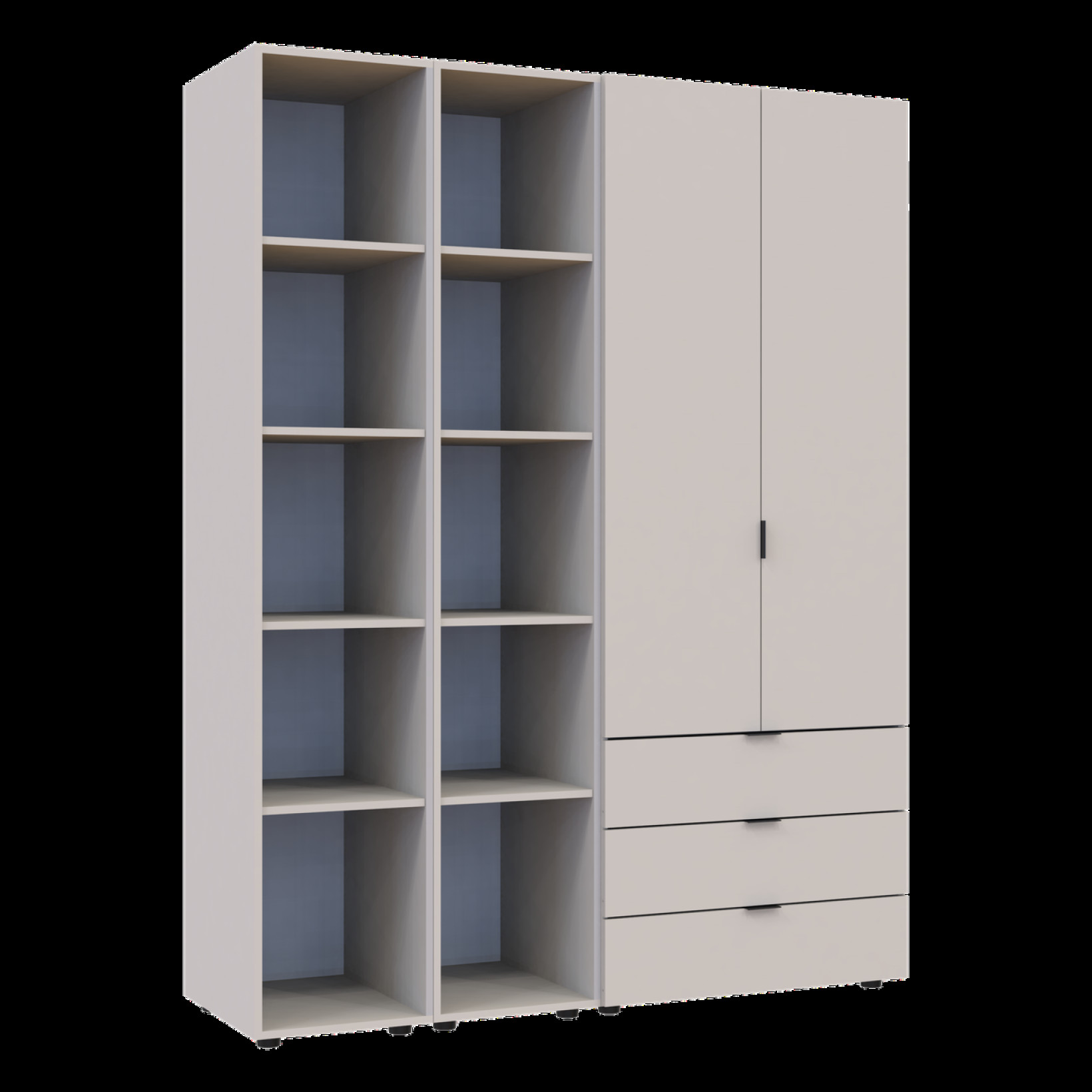Комплект Doros Гелар с 2 Этажерками 2 ДСП 153.9х49.5х203.4 (80737644)  Кашемир 