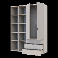 Комплект Doros Гелар с 2 Этажерками 2 ДСП 153.9х49.5х203.4 (80737644) Кашемир Комплект Doros Гелар с 2 Этажерками 2 ДСП 153.9х49.5х203.4 (80737644) Кашемир