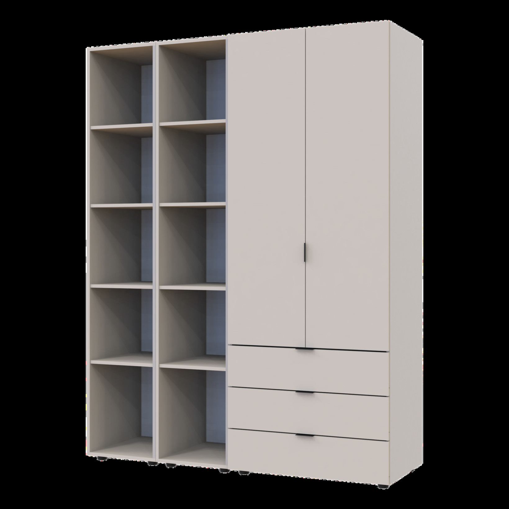 Комплект Doros Гелар с 2 Этажерками 2 ДСП 153.9х49.5х203.4 (80737644)  Кашемир 