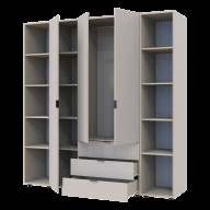 Комплект Doros Гелар с 2 Этажерками 3 ДСП 192.6х49.5х203.4 (80737646) Кашемир Комплект Doros Гелар с 2 Этажерками 3 ДСП 192.6х49.5х203.4 (80737646) Кашемир