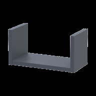 Комплект полиць Doros Філ 3 шт 30/45/60х15х15 (41516078) Графіт 