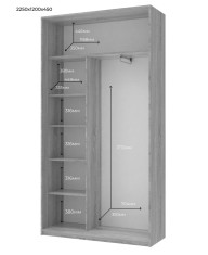 Шкаф купе Doros Сити Лайт 1 ДСП / 1 зеркало 120х45х225 (80736338) Кашемир Шкаф купе Doros Сити Лайт 1 ДСП / 1 зеркало 120х45х225 (80736338) Кашемир