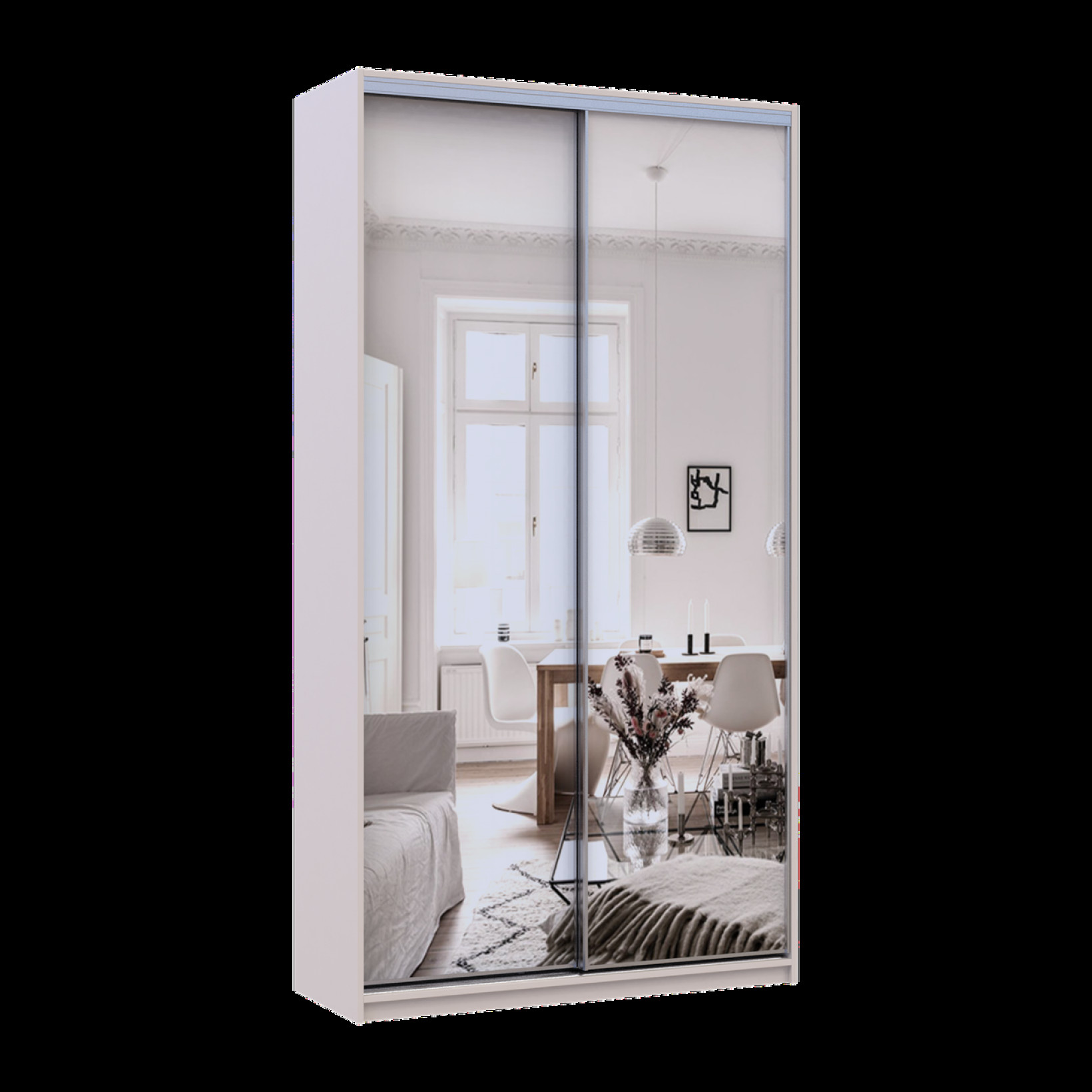 Шкаф купе Doros Сити Лайт 2 Зеркала 120х45х225 (80736344) Кашемир 