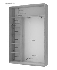 Шкаф купе Doros Сити Лайт 2 Зеркала 150х45х225 (80736362) Кашемир Шкаф купе Doros Сити Лайт 2 Зеркала 150х45х225 (80736362) Кашемир