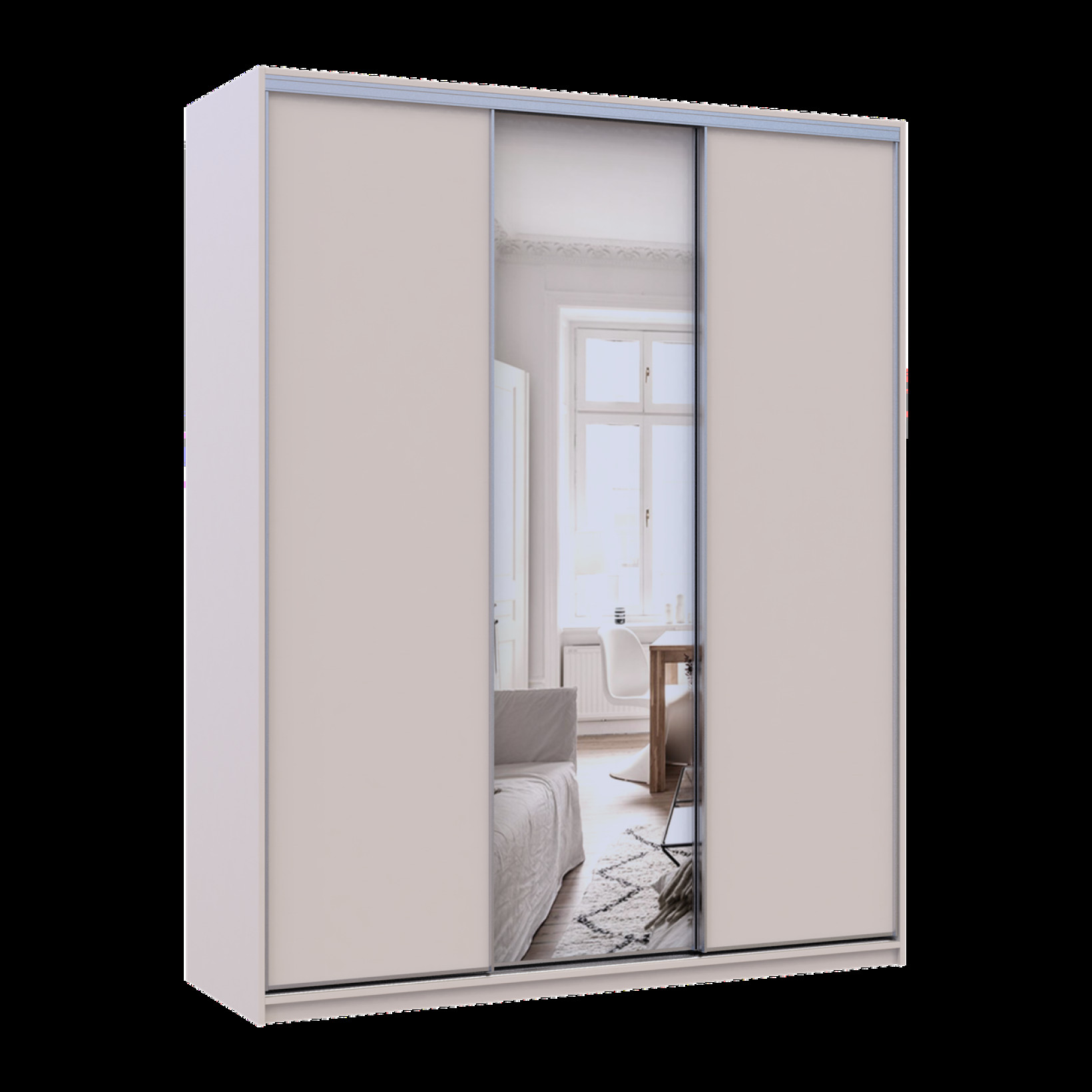 Шкаф купе Doros Сити Лайт 2 ДСП/1 зеркало 180х60х225 (80736371) Кашемир 