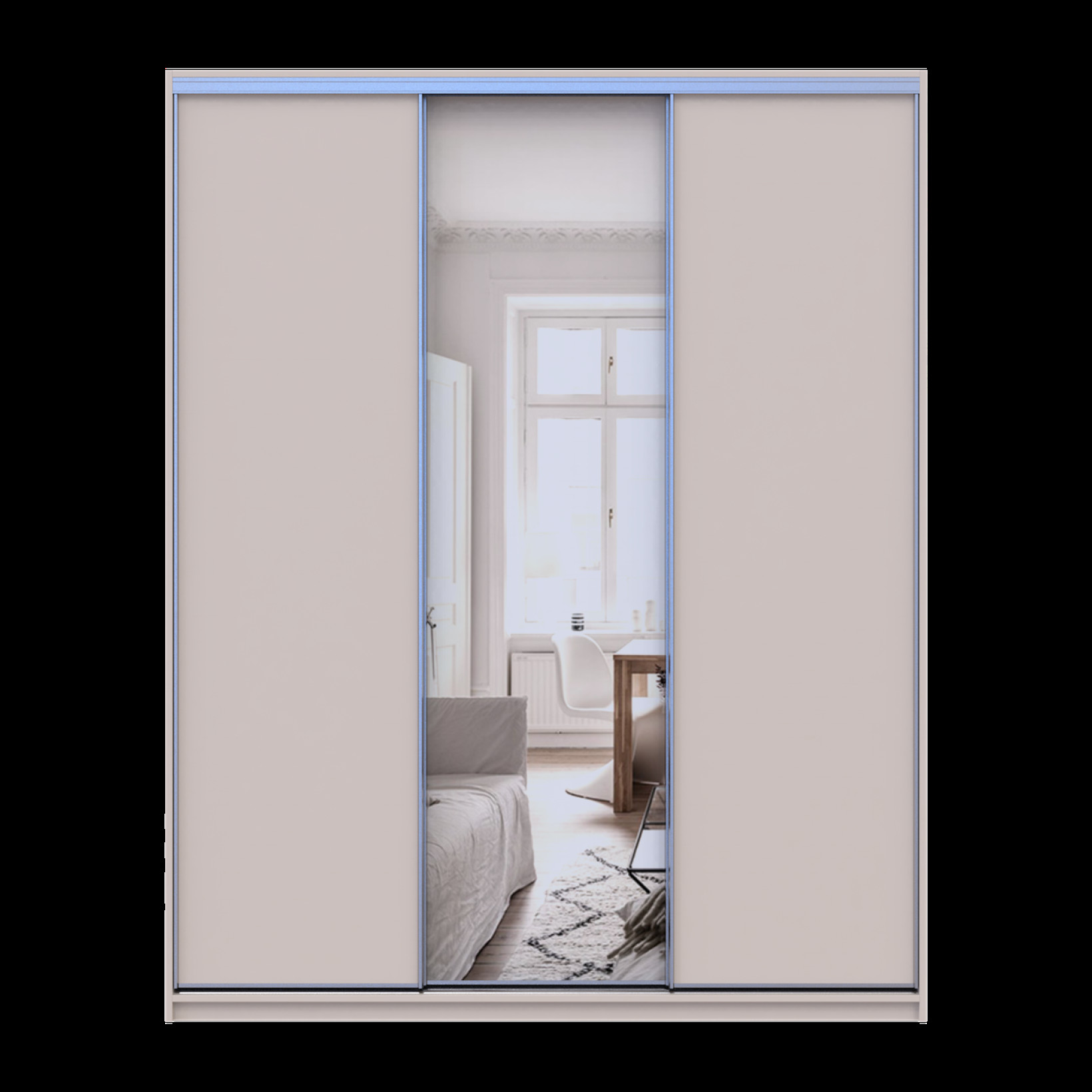Шкаф купе Doros Сити Лайт 2 ДСП/1 зеркало 180х60х225 (80736371) Кашемир 