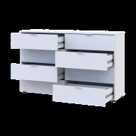 Комод Doros Рон 8 на 8 Ящичков 130х38х81 (41516172) Белый Комод Doros Рон 8 на 8 Ящичков 130х38х81 (41516172) Белый