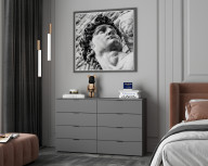 Комод Doros Рон 8 на 8 Ящичков 130х38х81 (41516173) Графит Комод Doros Рон 8 на 8 Ящичков 130х38х81 (41516173) Графит