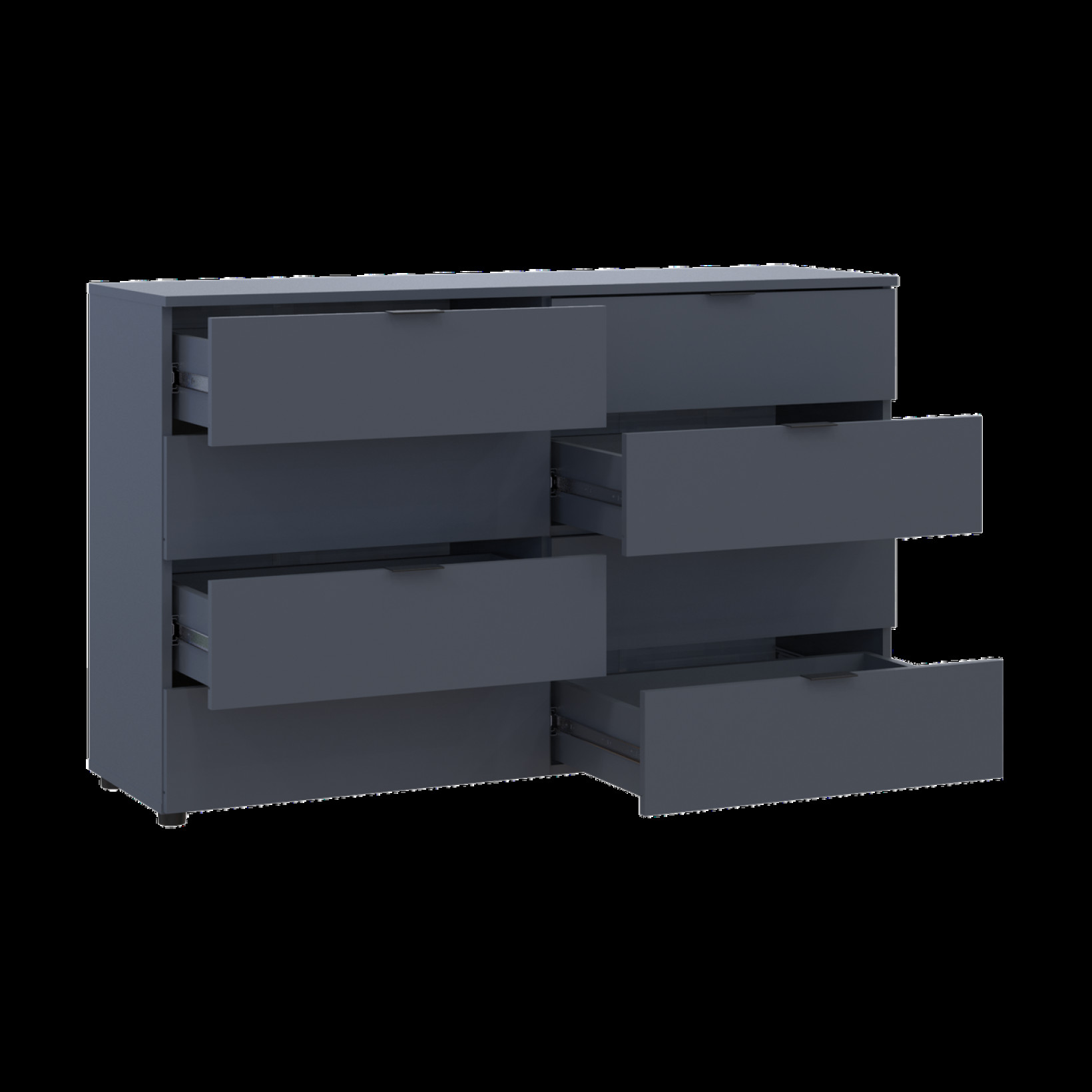 Комод Doros Рон 8 на 8 Ящичков 130х38х81 (41516173) Графит