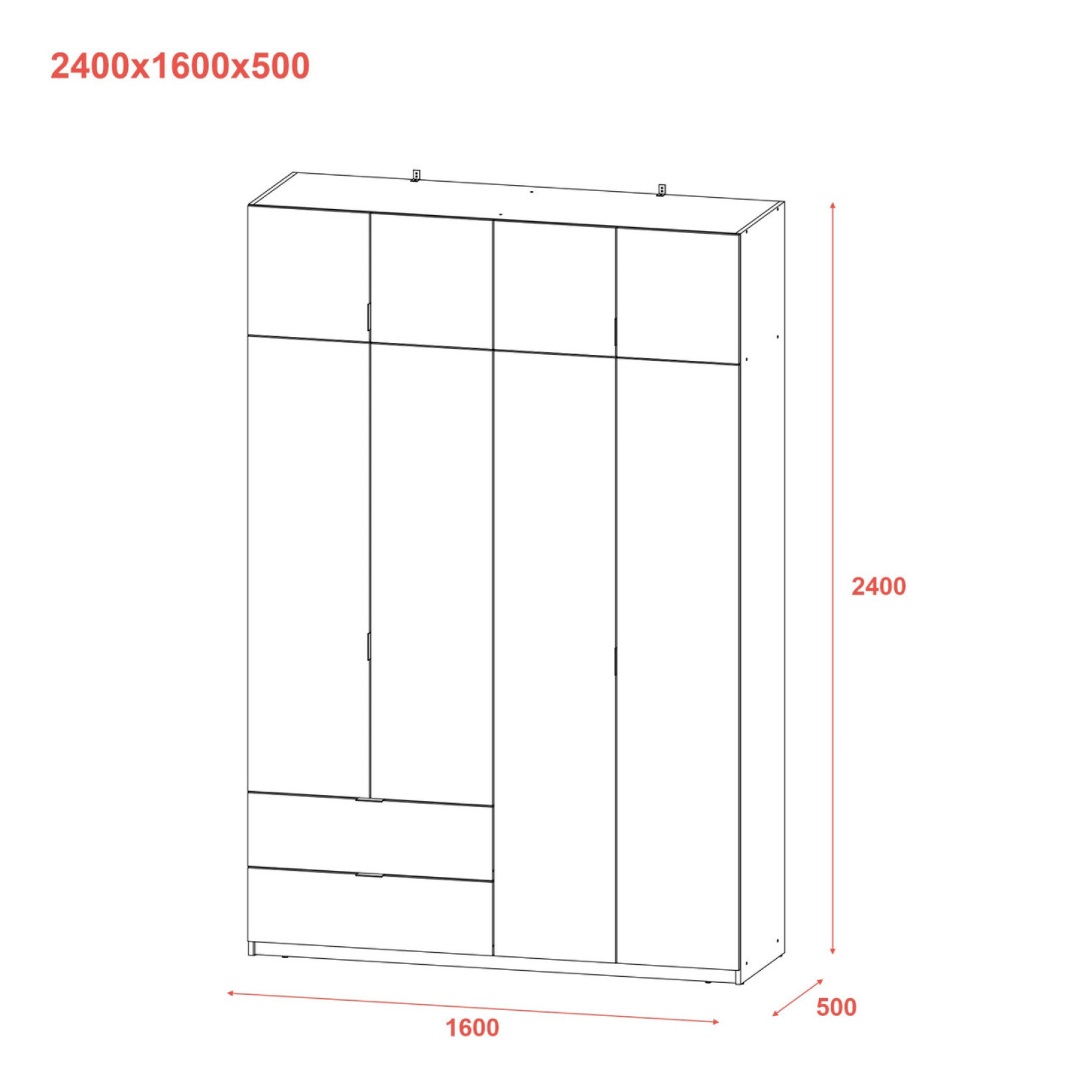 Шкаф для одежды Doros Лукас 160х50х240 (44900366) Канноло 