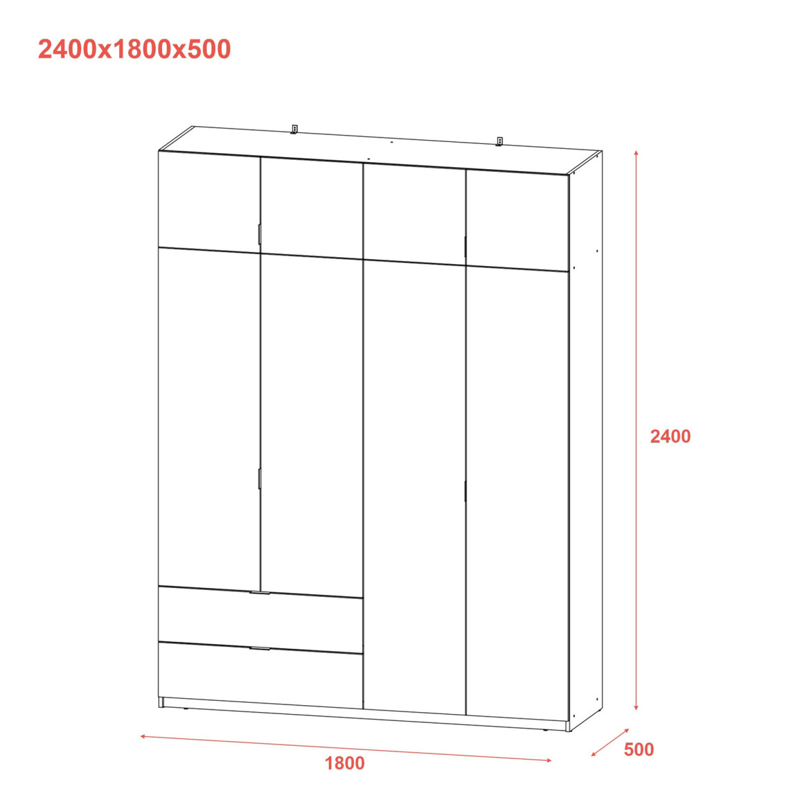 Шкаф для одежды Doros Лукас 180х50х240 (44900367) Канноло