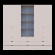 Шкаф для одежды Doros Гелар  2+2ДСП с пеналом 215х49.5х203.4 (42005177) Кашемир
