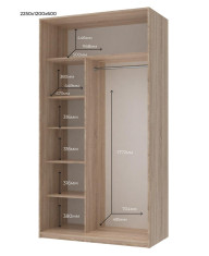 Шкаф купе Doros Сити Лайт 1 ДСП / 1 Зеркало 120х60х225 (42002035) Дуб Cонома Шкаф купе Doros Сити Лайт 1 ДСП / 1 Зеркало 120х60х225 (42002035) Дуб Cонома