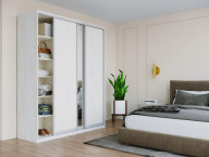 Шкаф купе Doros Сити Лайт 2 ДСП / 1 Зеркало 180х60х225 (42002046) Белое дерево Шкаф купе Doros Сити Лайт 2 ДСП / 1 Зеркало 180х60х225 (42002046) Белое дерево