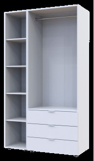 Комплект Doros Гелар с этажеркой 2 ДСП 115.7х49.5х203.4 (42005029) Белый Комплект Doros Гелар с этажеркой 2 ДСП 115.7х49.5х203.4 (42005029) Белый