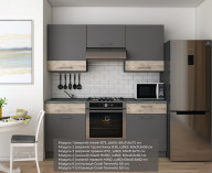 Кухня Doros Лея 1.8 м ДСП 180х60х250 (81000014) Графит/Клондайк Кухня Doros Лея 1.8 м ДСП 180х60х250 (81000014) Графит/Клондайк