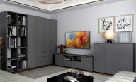 Комод Doros Рон 4 2 фасади 2 шухляди 180х38х50 (44900234) Графіт Комод Doros Рон 4 2 фасади 2 шухляди 180х38х50 (44900234) Графіт