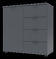 Комод Doros Рон 1 1 фасад 4 шухляды 80х38х81 (41516006) Графит