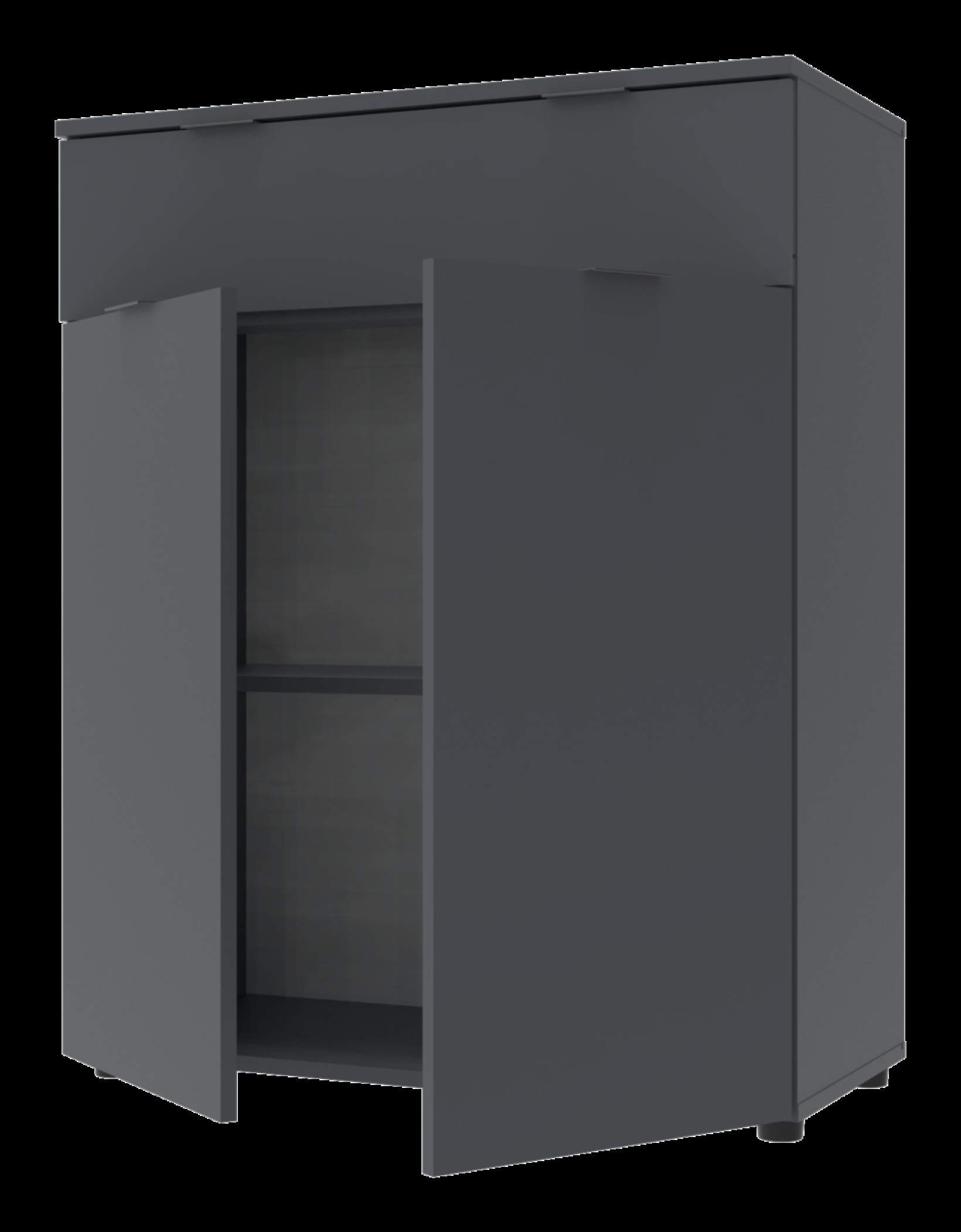 Комод Doros Рон 2 2 фасады 1 шухляда 80х38х100 (41516004) Графит