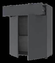 Комод Doros Рон 2 2 фасады 1 шухляда 80х38х100 (41516004) Графит