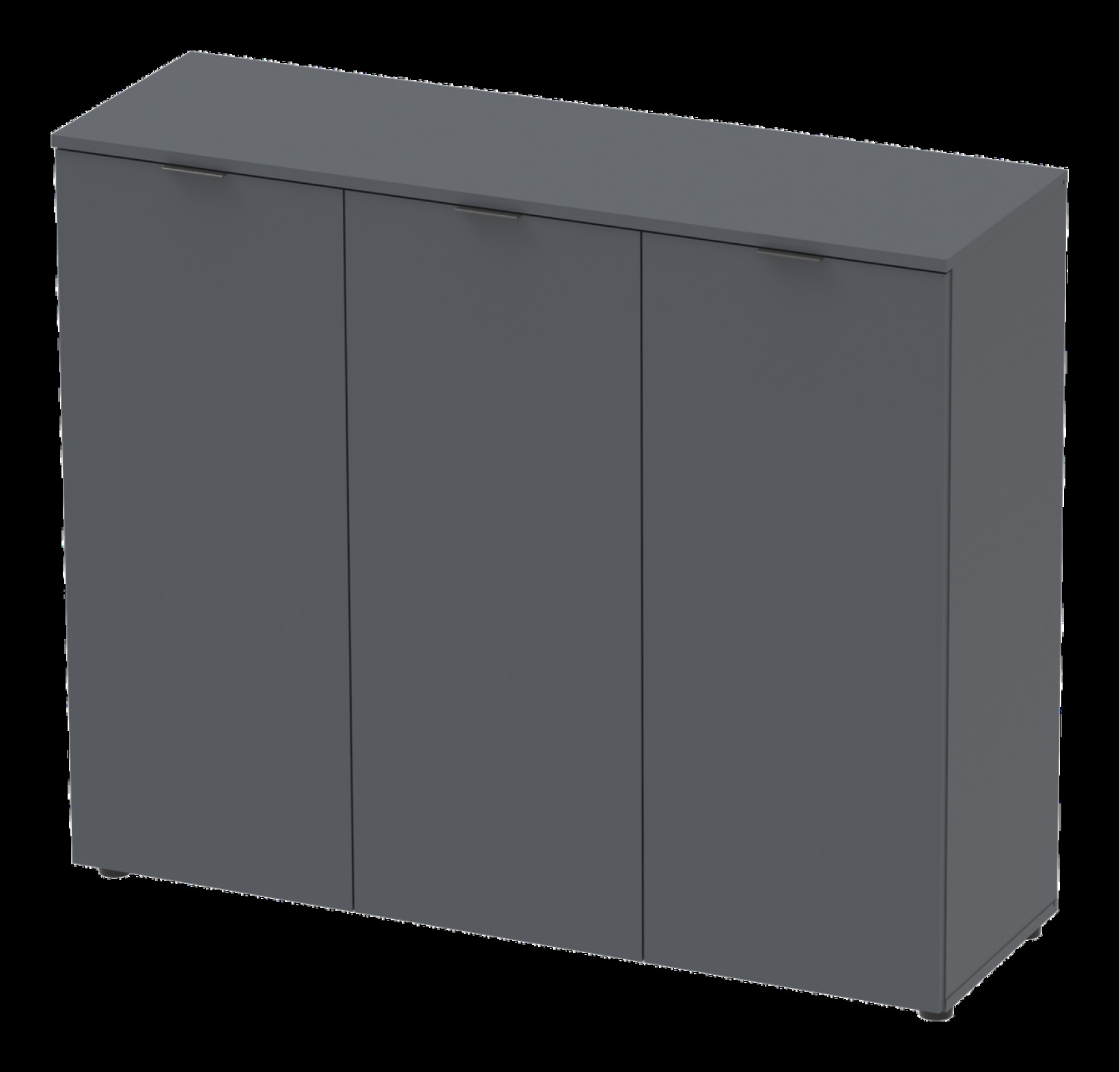 Комод Doros Рон 6 3 фасада 120х38х100 (41516000) Графит
