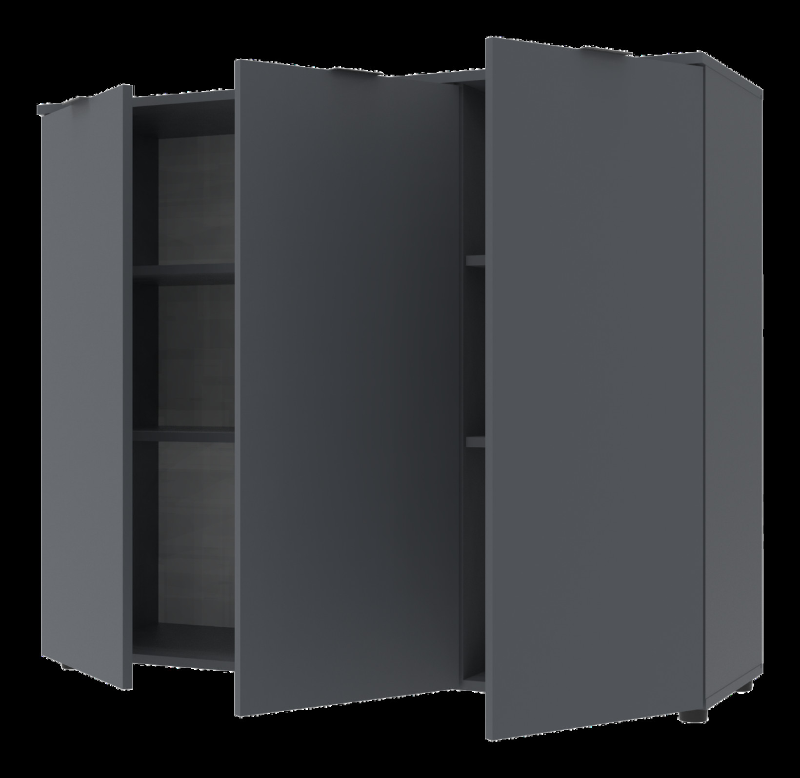Комод Doros Рон 6 3 фасада 120х38х100 (41516000) Графит