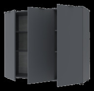 Комод Doros Рон 6 3 фасада 120х38х100 (41516000) Графит Комод Doros Рон 6 3 фасада 120х38х100 (41516000) Графит