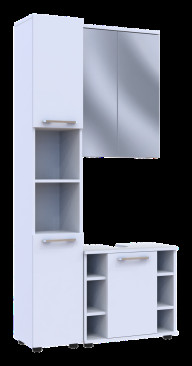 Комплект для ванной комнаты Мира ДСП 84х33х183.5 (41510133) Белый