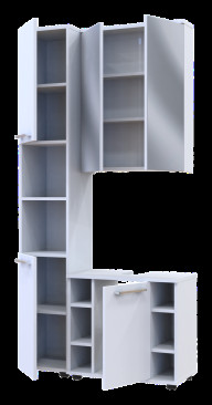 Комплект для ванной комнаты Мира ДСП 84х33х183.5 (41510133) Белый
