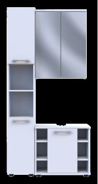 Комплект для ванной комнаты Мира ДСП 84х33х183.5 (41510133) Белый