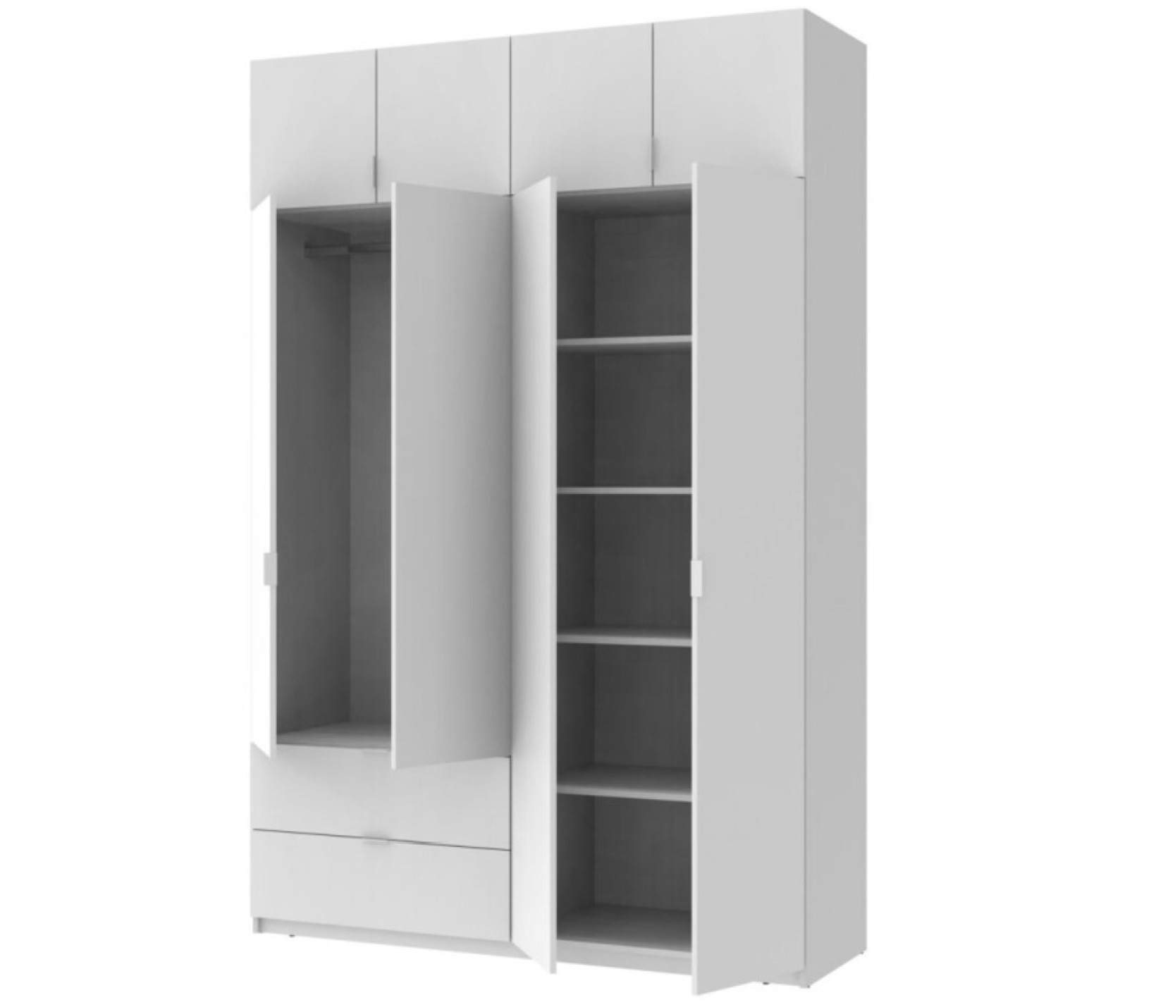 Шкаф для одежды Doros Лукас 160х50х240 (80737067) Белый