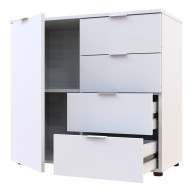 Комод Doros Рон 1 1 фасад 4 шухляды 80х38х81 (41516005) Белый Комод Doros Рон 1 1 фасад 4 шухляды 80х38х81 (41516005) Белый