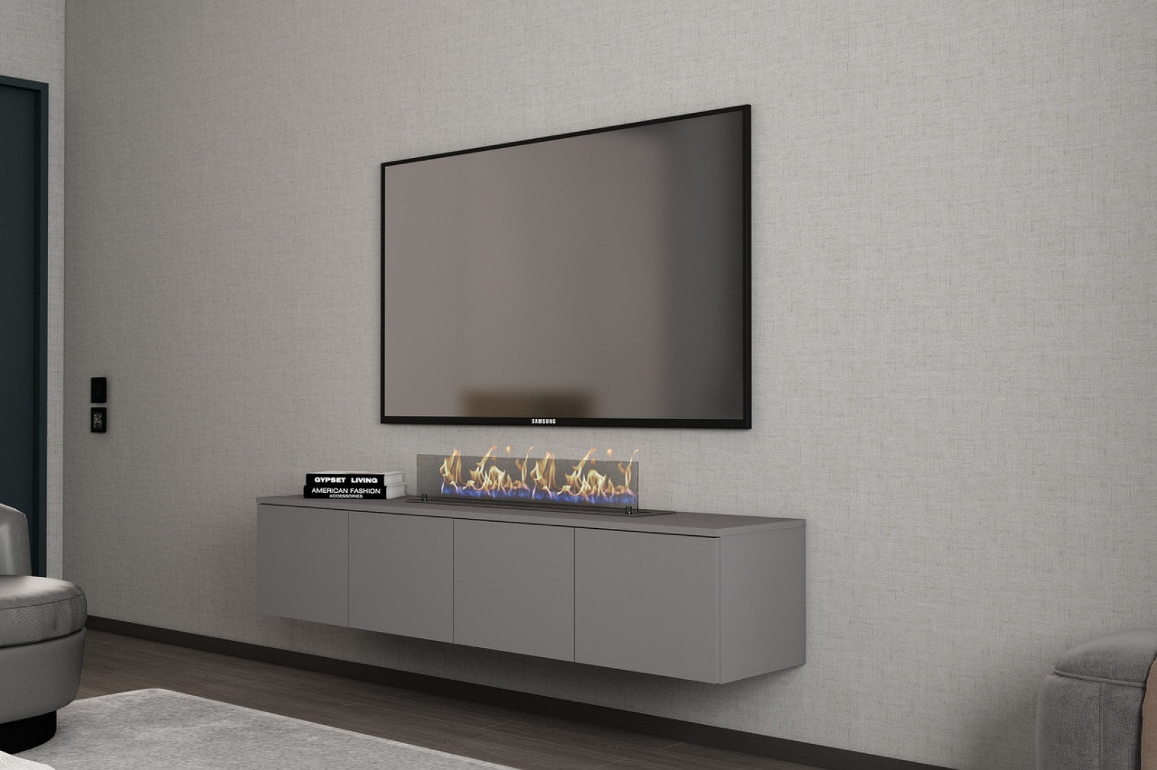 Тумба ТВ Doros Левия 4Д 160х35х33 (41516088) Графит