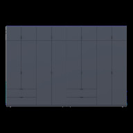Шкаф для одежды Doros Лукас 4+4 ДСП 360х50х240 (42005145) Графит