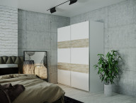 Шкаф купе Doros L-Caiser 2 ДСП 180х60х213 (42004001) Белый со вставками Клондайк Шкаф купе Doros L-Caiser 2 ДСП 180х60х213 (42004001) Белый со вставками Клондайк