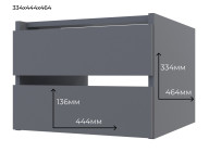 Ящик для шкафа купе Doros G-Caiser 44,8х42х33,6 (80736209) Графит Ящик для шкафа купе Doros G-Caiser 44,8х42х33,6 (80736209) Графит