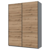Шкаф купе Doros G-Caiser 2 ДСП / 3 части 180х60х240 (42005014) Графит/Дуб Эвок