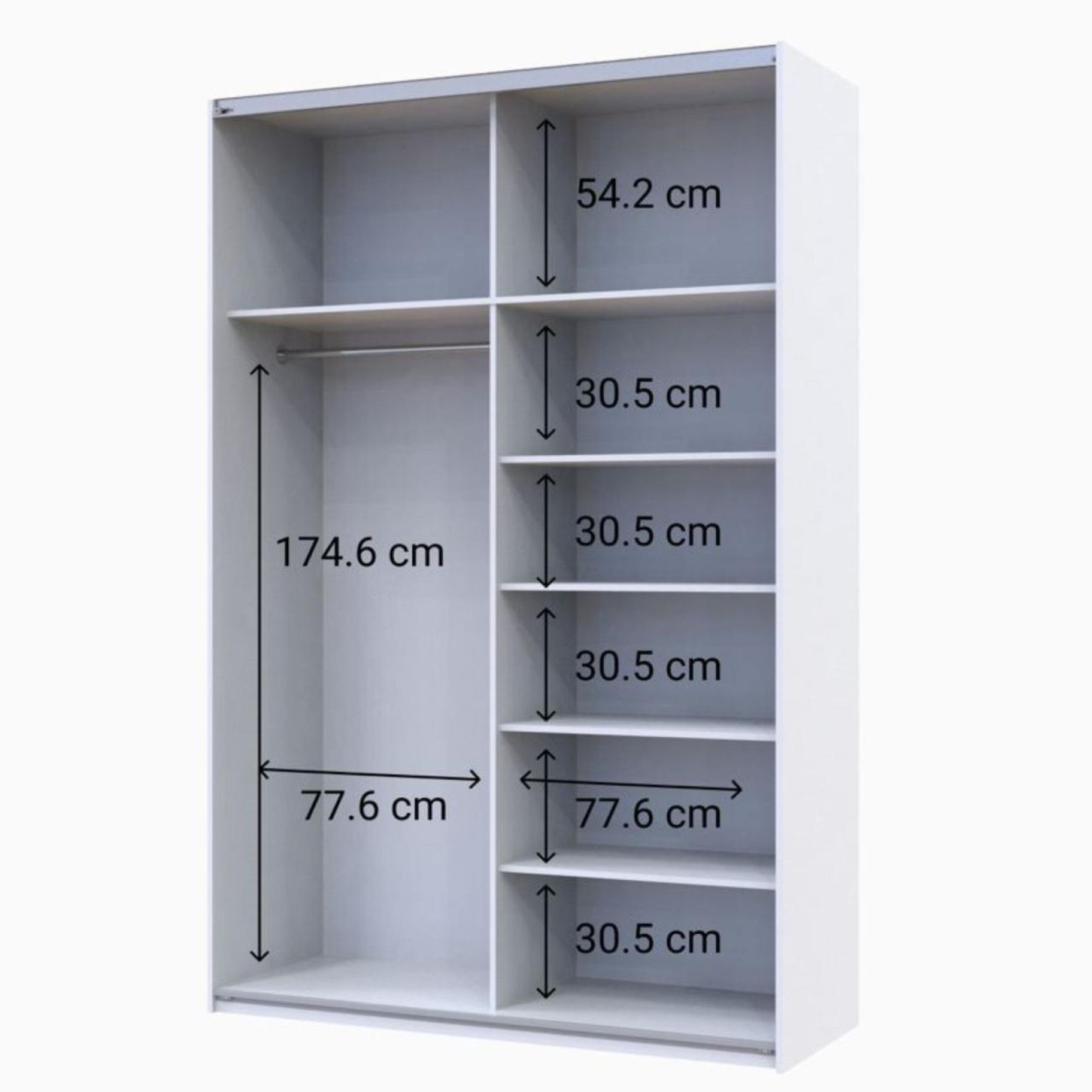Шкаф купе Doros G-Caiser 1 ДСП / 1 Зеркало 160х60х240 (42005071) Белый/Дуб Эвок