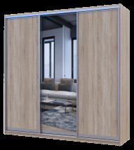 Шкаф купе Doros Сити Лайт 2 ДСП / 1 Зеркало 225х60х225 (42002135) Дуб сонома Шкаф купе Doros Сити Лайт 2 ДСП / 1 Зеркало 225х60х225 (42002135) Дуб сонома