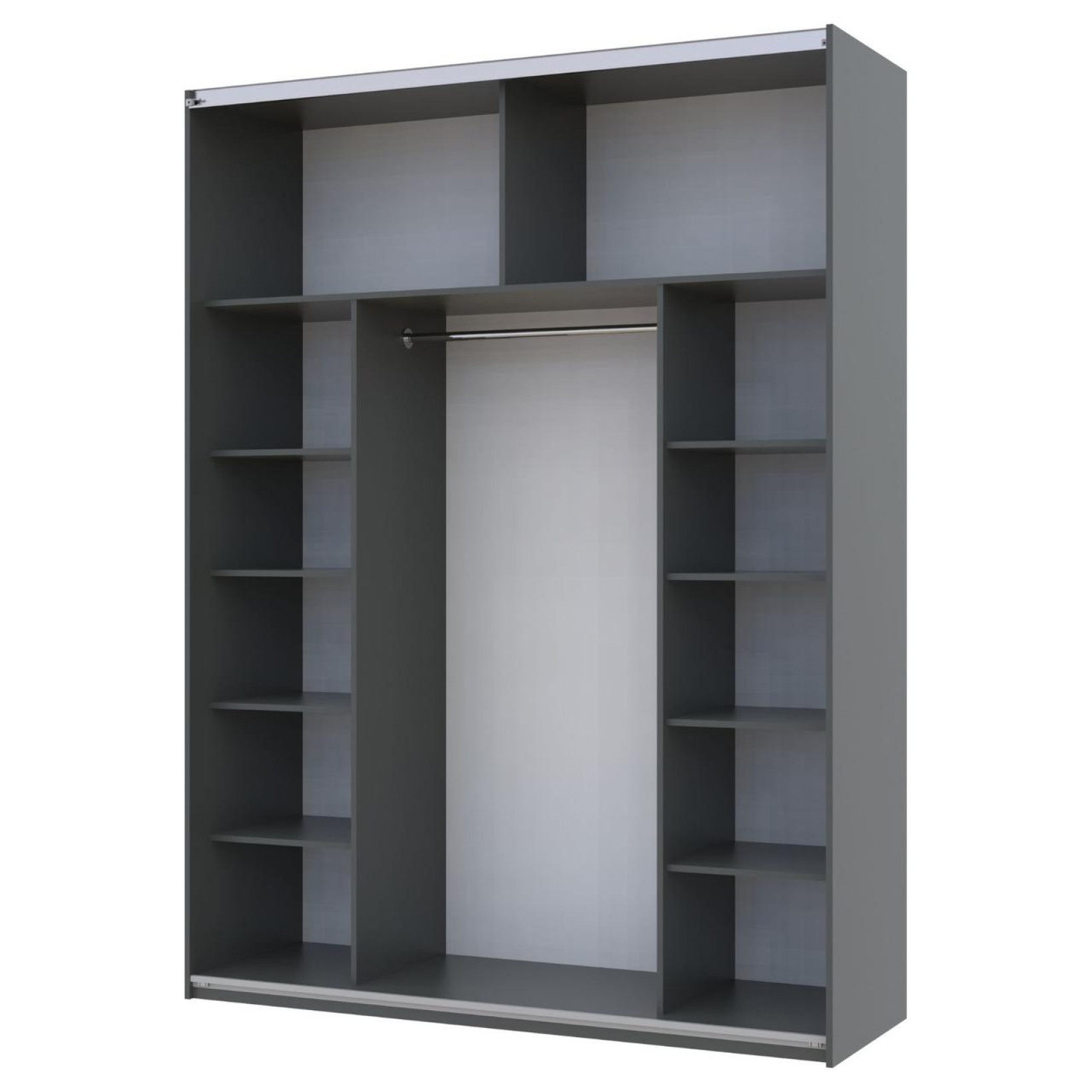Шкаф купе Doros G-Caiser 1 ДСП / 1 зеркало 180х60х240 (42005088) Графит