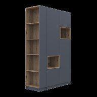 Этажерка к шкафу Дэйл Графит/Дуб Эвок 52х28х220 (41516119)  Doros 