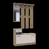Прихожая Doros Alice (Алиса)1 зеркало 100х27х182.9 (44900360) Дуб Эвок/Кашемир 