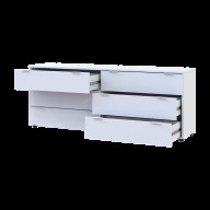 Комод Doros Рон 9 на 6 Ящичков 160х38х62 (41516175) Белый Комод Doros Рон 9 на 6 Ящичков 160х38х62 (41516175) Белый