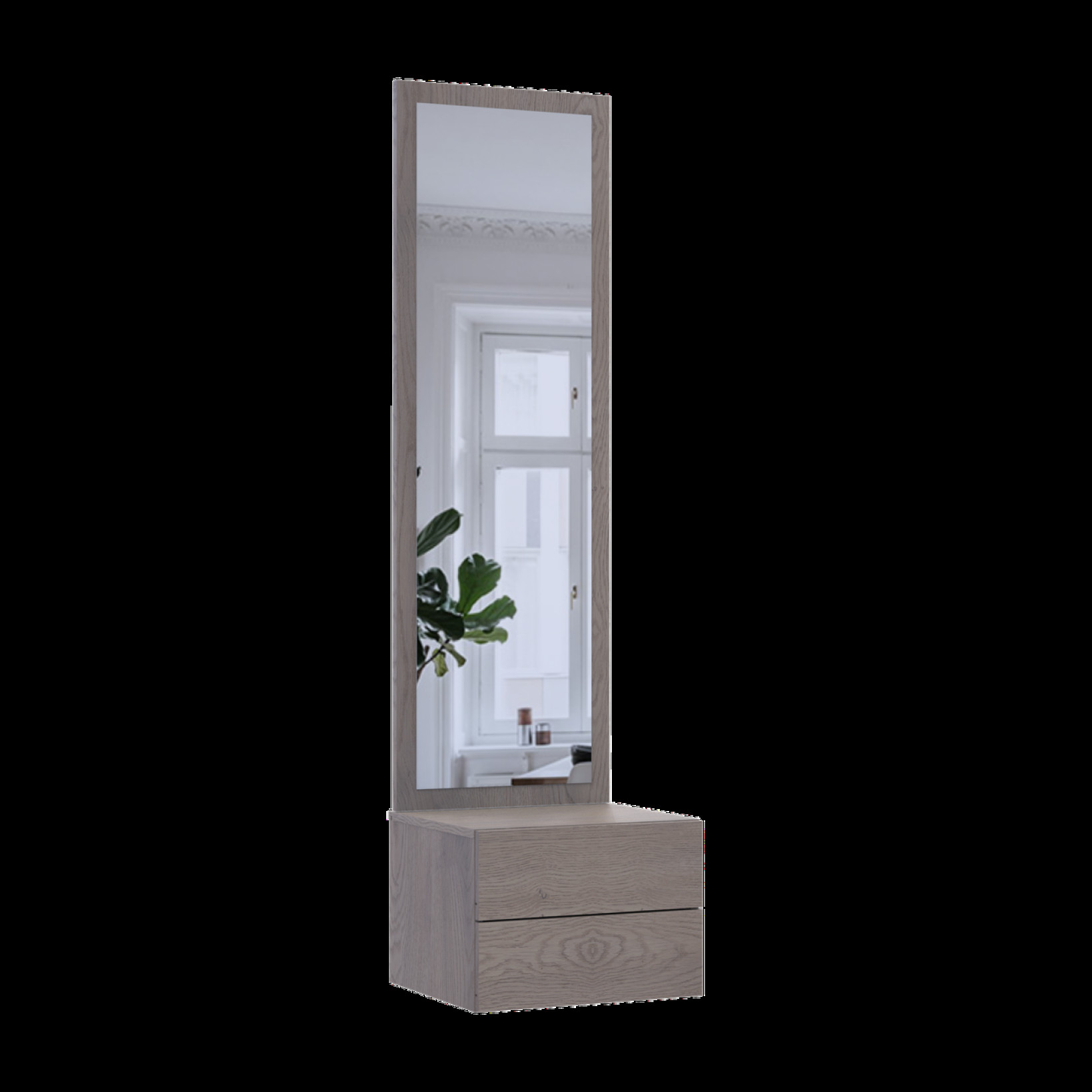 Тумба с зеркалом Doros Сола ДСП/зеркало 45х40х168.6 (44900371) Канноло